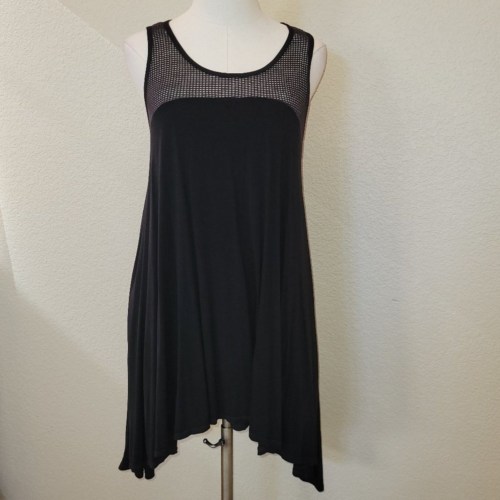 Black Swing Asymmetrical Rayon Dress by Vocal